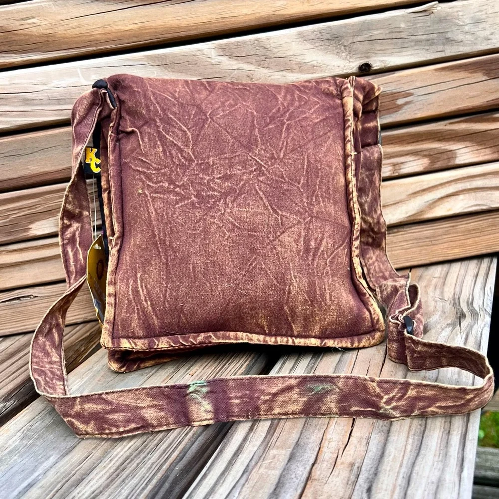 - Karma Circle Boho Monkey Distressed Crossbody Bag! NEW!